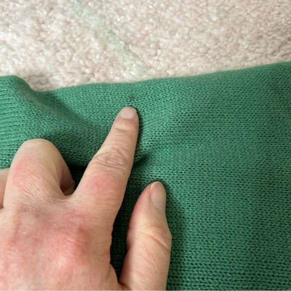 Argee Knit Poncho Button Front Sage Green One Size Fits Most - Picture 9 of 10